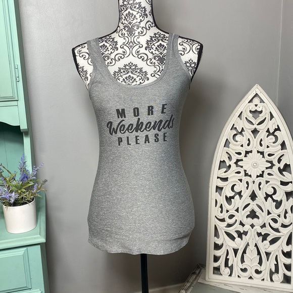 No Boundaries Tops - No Boundaries More Weekends Tank Size Medium